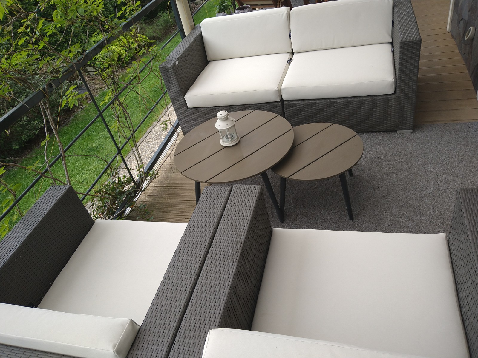 náhradní polstry na ratanový nábytek barva slonovinová kost